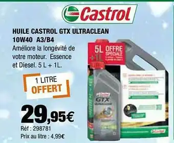 Autobacs Huile Castrol Gtx Ultraclean Castrol offre