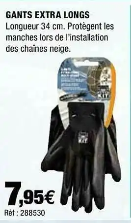 Autobacs Gants Extra Longs offre