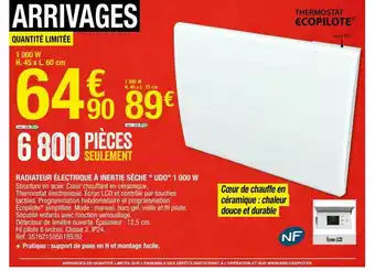 Brico Dépôt Radiateur électrique à Inertie Sèche offre