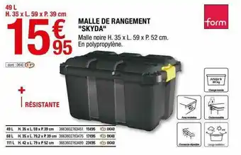 Brico Dépôt Malle De Rangement offre