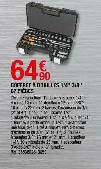 Coffret à Douille 1 4