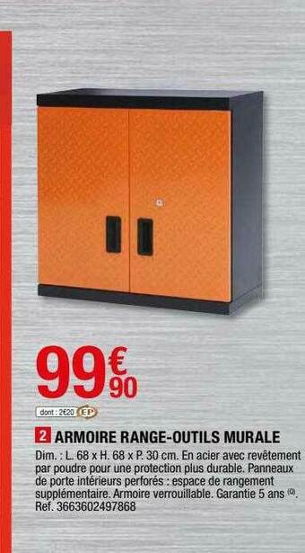 Brico Dépôt Armoire Range-outils Murale offre