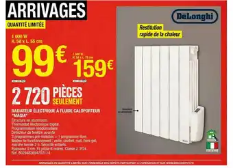 Radiateur électrique à Fluide Caloporteur