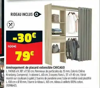Bricorama Aménagement De Placard Extensible Chicago offre