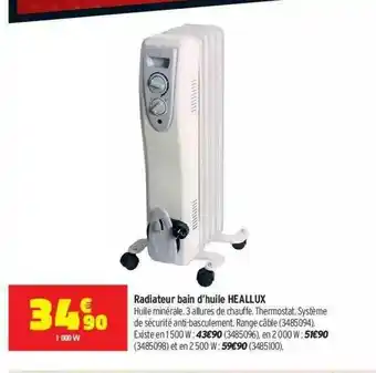 Bricorama Radiateur Bain D'huile Heallux offre