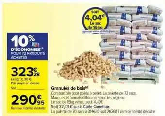 Carrefour Market Granulés De Bois offre