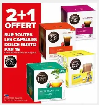 Carrefour Market Capsules Dolce Gusto Par 16 offre