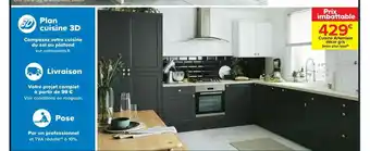 Castorama Cuisine Artemisia Décor Gris offre