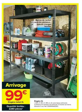 Castorama étagère Xl offre