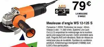 Chretien Matériaux Meuleuse D'angle Ws 12-125 S Aeg offre
