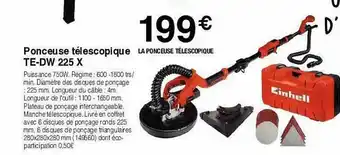 Chretien Matériaux Ponceuse Télescopique Te-dw 225 X Einhell offre
