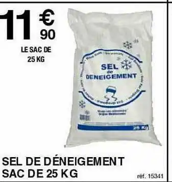Chretien Matériaux Sel De Déneigement Sac De 25kg offre
