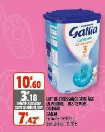 Coccinelle Express Lait De Croissance 3ème âte En Poudre - Dès 12 Mois Calisma Gallia offre