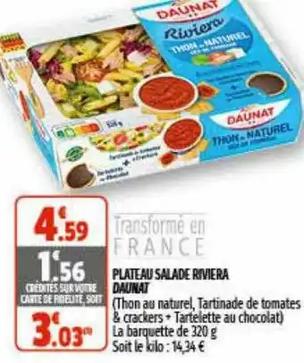 Coccinelle Express Plateau Salade Riviera Daunat offre