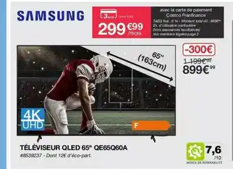 Costco Téléviseur Qled 65 offre