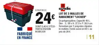 E.Leclerc Brico Lot De 3 Malles De Rangement offre