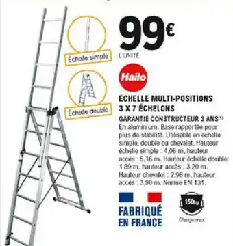 échelle Multi-positions 3 X 7 échelons