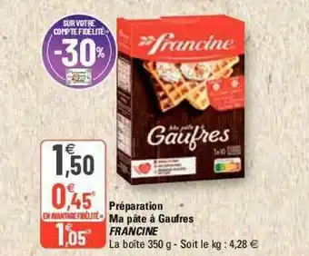 G20 Préparation Ma Pâte à Gaufres Francine offre