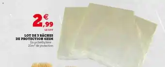 Hyper U Lot De 3 Bâches De Protection 4x5m offre