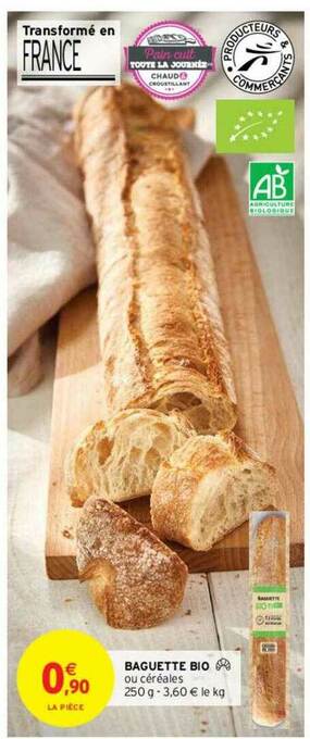 Intermarché Contact Baguette Bio offre