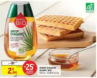 Intermarché Hyper Sirop D'agave Sunny Bio offre