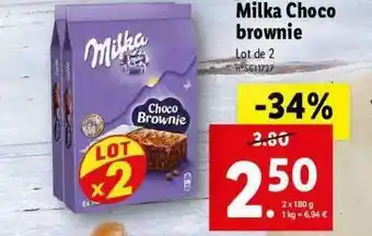 Lidl Milka Choco Brownie offre