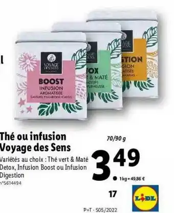Lidl Thé Ou Infusion Voyage Des Sens offre