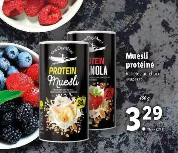 Promo Muesli Protéiné One Day More chez Lidl
