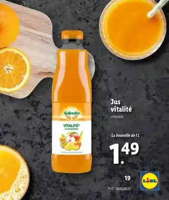 Lidl Jus Vitalité Solevita offre