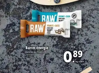 Lidl Barres énergie Alesto offre