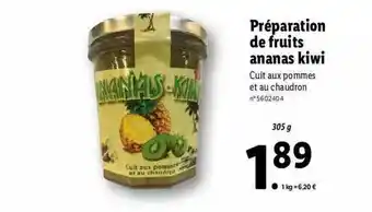 Lidl Préparation De Fruits Ananas Kiwi offre