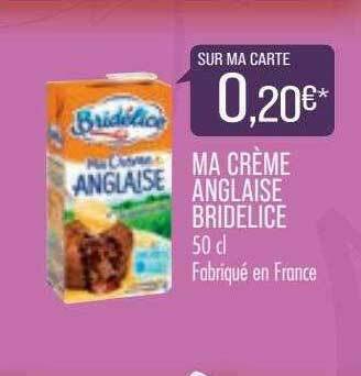 Match Ma Crème Anglaise Bridélice offre