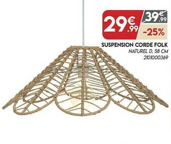 Maxi Bazar Suspension Corde Folk offre