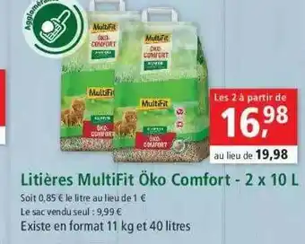 Maxi Zoo Litières Multifit öko Comfort offre