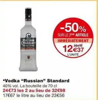 Monoprix Vodka offre