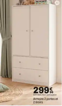 BUT Armoire 2 portes et 2 tiroirs offre