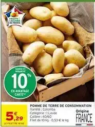 Intermarché Pomme de terre de consommation offre