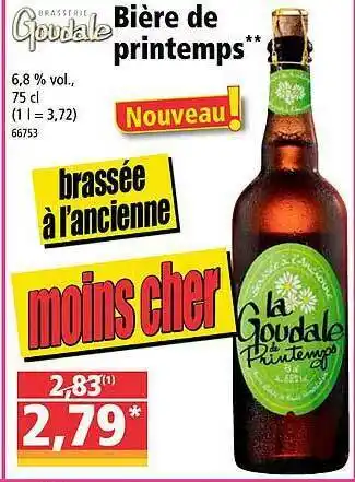 Norma Bière De Printemps La Goudale offre