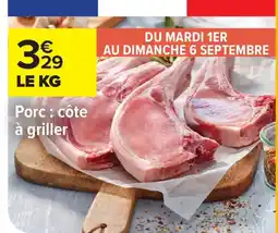 Carrefour Market Porc: côte à griller offre