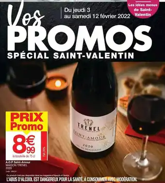 Promocash A.o.p. Saint-Amour Maison Trenel 2020 offre