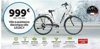 Roady Vélo à Assistance électrique Ville Legacy offre