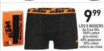 Stokomani Les 5 Boxers offre
