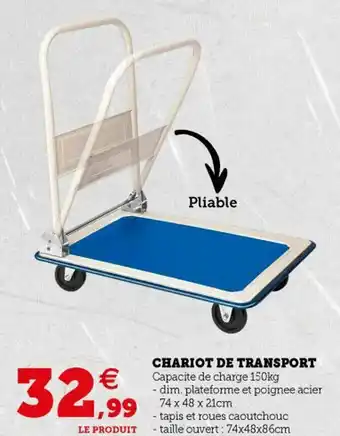 Super U Chariot De Transport offre