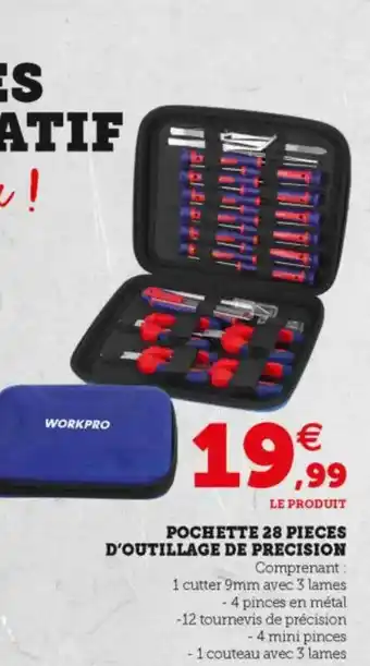 Super U Pochette 28 Pièces D'outillage De Précision offre