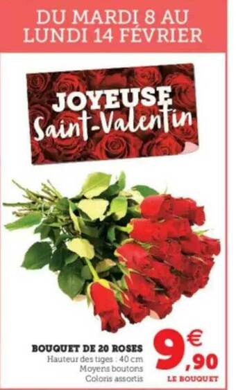 U Express Bouquet De 20 Roses offre