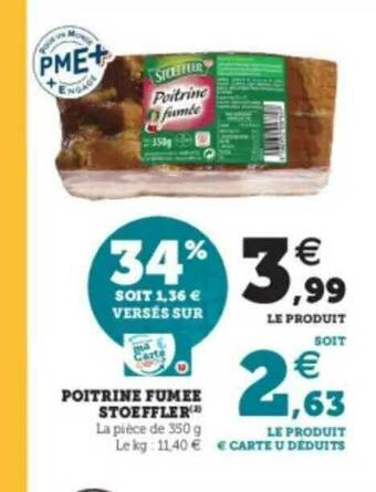 U Express Poitrine Fumée Stoeffler offre