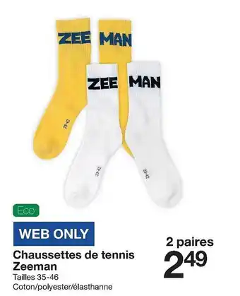 Zeeman Chaussettes De Tennis Zeeman offre
