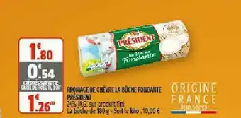 Fromage De Chèvre La Bûche Fondante Président