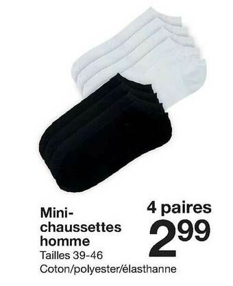 Zeeman Mini-chaussettes Homme offre