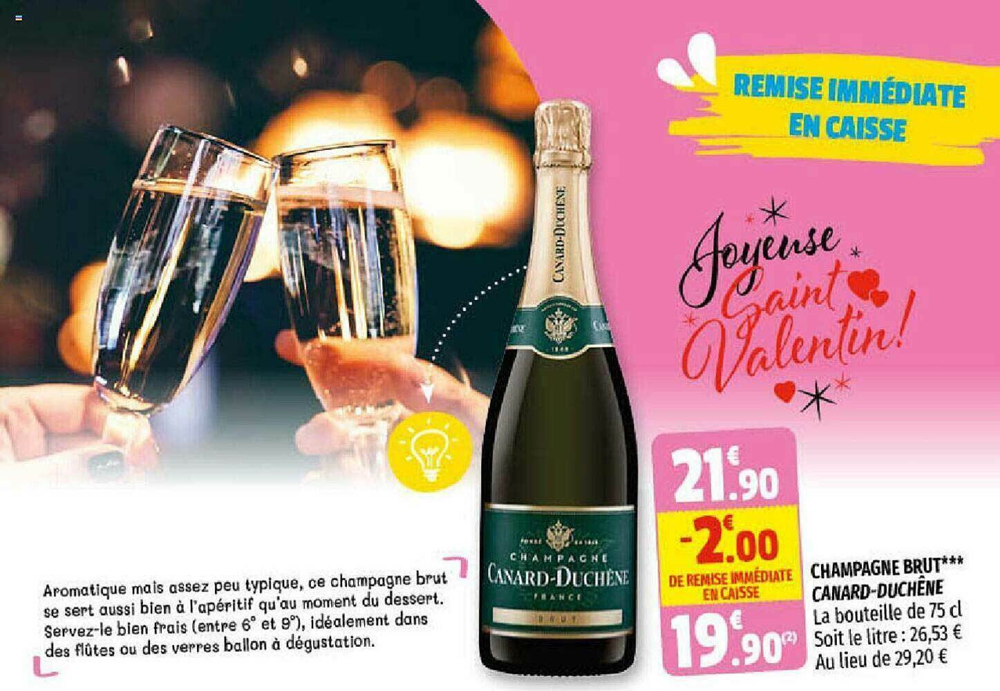 Promo Champagne Brut Canardduchêne chez Coccinelle Supermarché